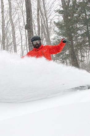 picture of powder skier at Loon