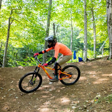 downhill mountain biker at Loon Mountain Resort, NH