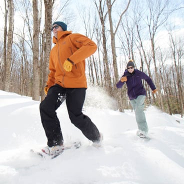 picture of snowshoers at Loon Mountain Resort, NH